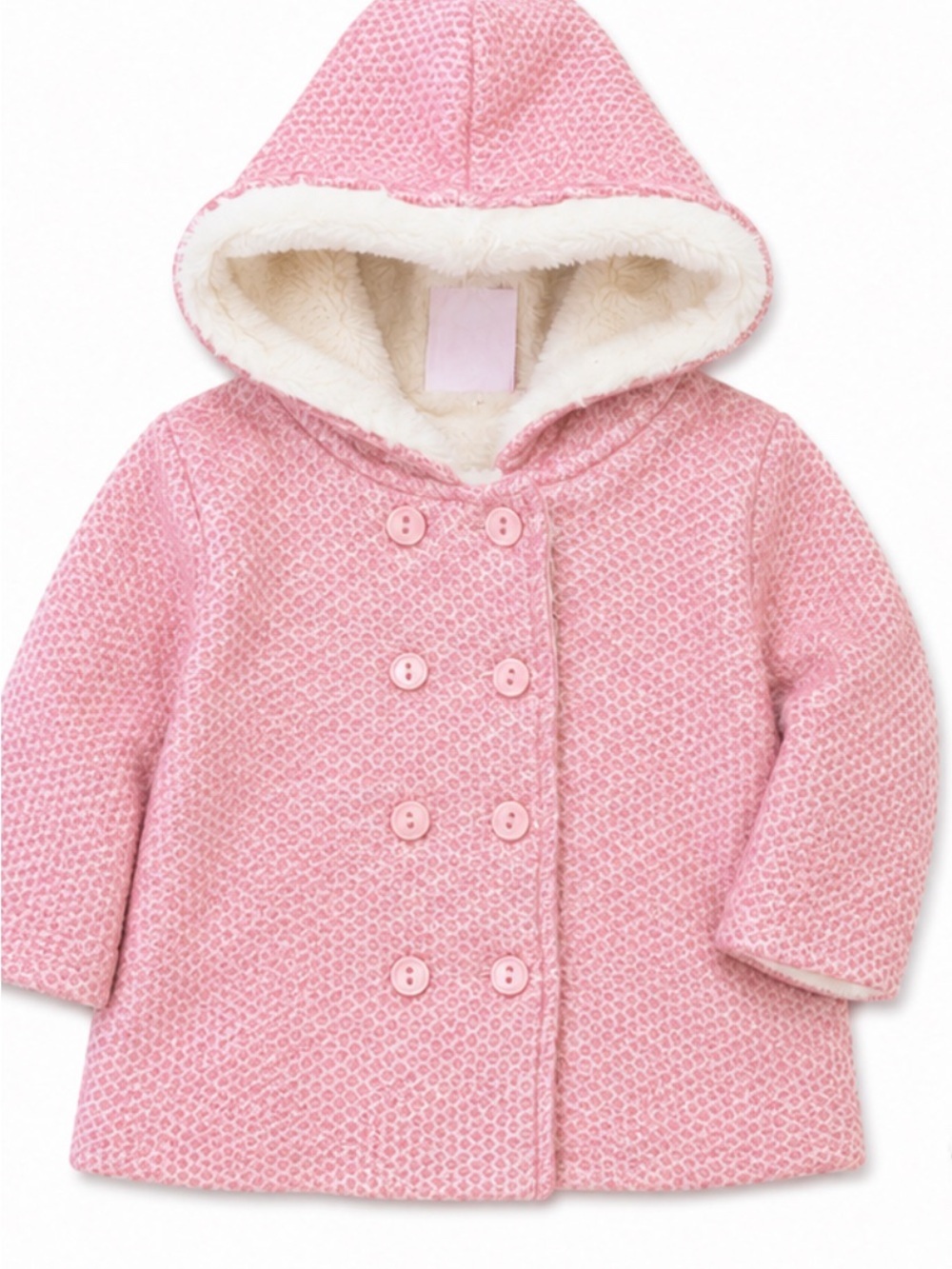 Just Lizzy • Pink • Fleece • Hooded • Peacoat • 6M